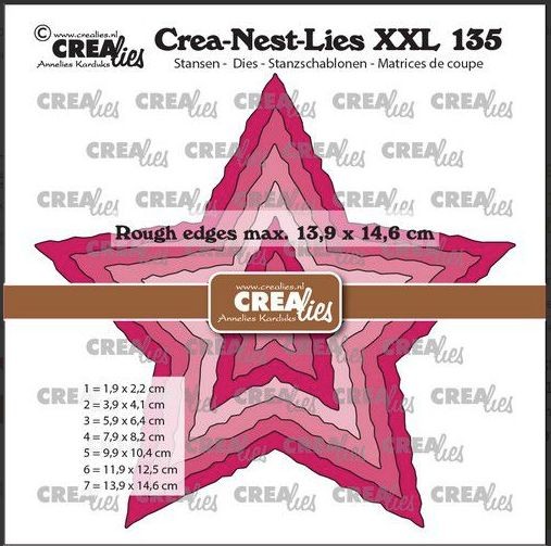 Crealies Crea-nest-dies XXL Sterne mit unregel. Rand