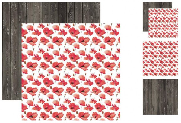 13@rts Unforgettable Designpapier Poppy fields