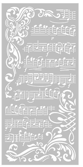 Stamperia Thick stencil cm 12X25 - Create Happiness music