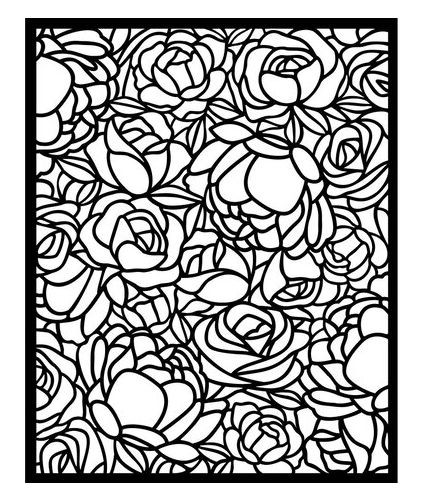 Stamperia Romance Forever Thick Stencil 20x25cm Rose Pattern (KSTD152)