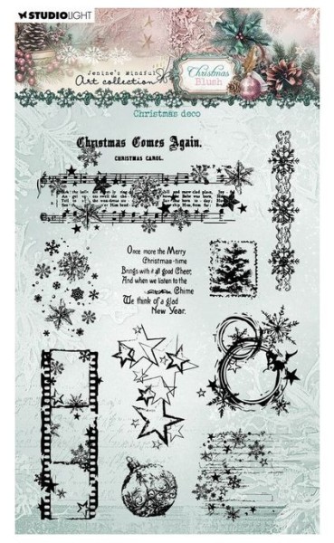 Studio Light Christmas Blush Clear Stamp Christmas Deco