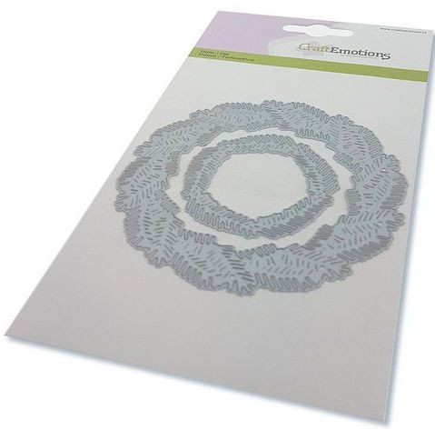 CraftEmotions Die - / Stanzschablone - Kranz aus Tannenzweigen Card 10,5x14,8cm