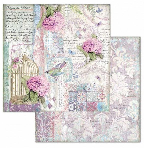 Stamperia Designpapier Double Face Paper Cage and Birds 12x12