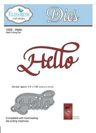 Elisabeth Craft Designs Stanzschablone Schriftzug Hello 1055