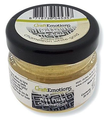 CraftEmotions Wachspasten Gilding wax - Chamäleon - Weißgold 20 ml