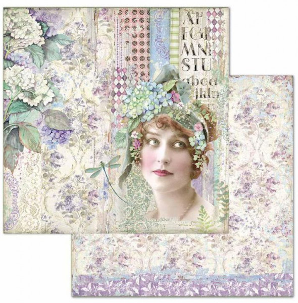 Stamperia Designpapier Double Face Paper Lady (Hortensia)