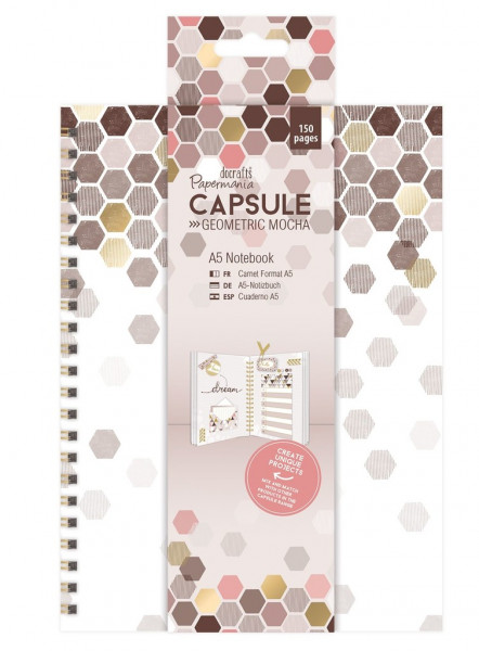 Papermania Notizbuch DIN A 5 Capsule collection Geometric Mocha