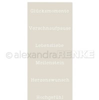 AlexandraRENKE Stencil 'Glücksmomente, Herzenswunsch, Lebensliebe' AlexandraRENKE Stencil 'Glücksmomente, Herzenswunsch, Lebensliebe'