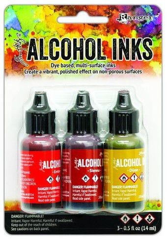 Ranger Alcohol Ink Ink Kits Orange/Yellow Spectrum 3x14 ml TAK69645 Tim Holtz