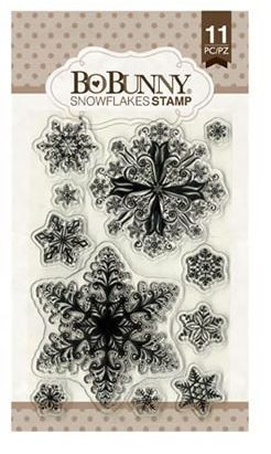 BoBunny Snowflakes Stamp Clear Stamps #12105156, Schneeflocken