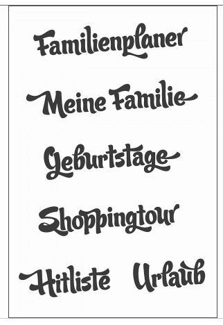 efco clear stamps Stempelset Familenplaner 4511269