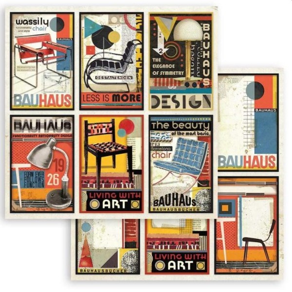 Stamperia Scrapbooking Double face sheet - Bauhaus 6 cards 12x12