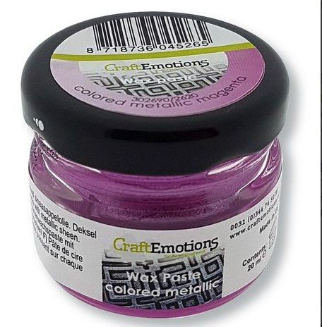 CraftEmotions Wax Paste farbig metallic - magenta 20 ml