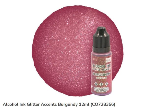 Couture Creations Alkohol ink Glitter Accents Burgundy