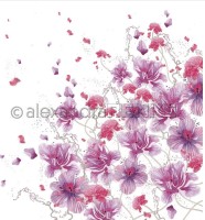 AlexandraRENKE Designpapier Zarte Blumen in Purpur AlexandraRENKE Designpapier Zarte Blumen in Purpur