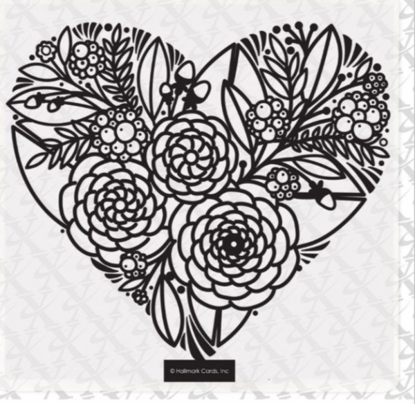 XCut Embossingfolder 6x6Floral Heart XCU515210