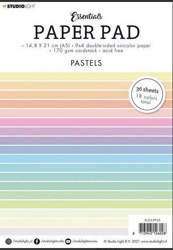 Studio Light Paper pad Essentials Pastels nr.5 SL-ES-PP05 A5