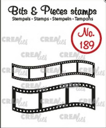 Crealies Clearstamp Bits & Pieces Gebogene Filmstreifen CLBP189 11x43mm - 16x43mm