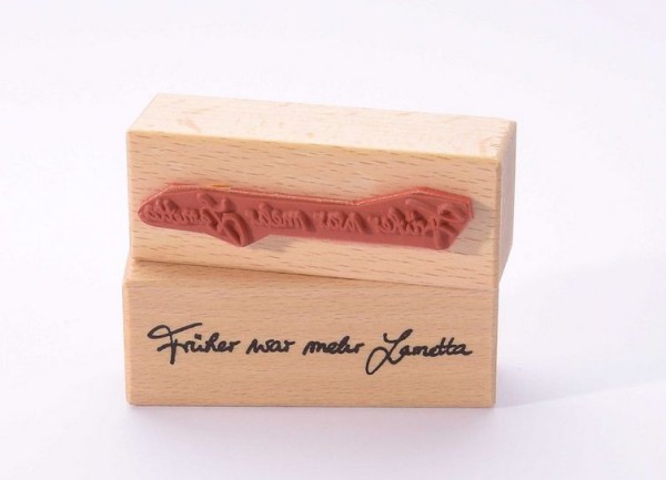 Heindesign Holzstempel Früher war mehr Lametta