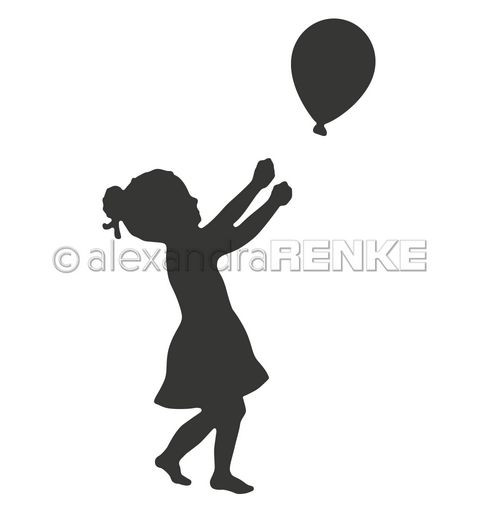 AlexandraRENKE Die / Stanzschablone Ballonmädchen