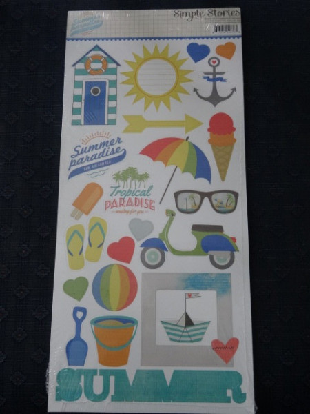 simple stories Simple set fundametal stickers summer paradise