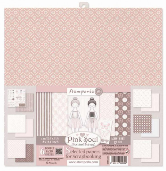 Stamperia Assortiment of 6 sheets Pink Soul