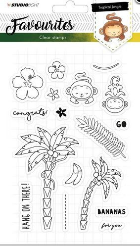 StudioLight Favourites Clear Stamps Tropical Jungle