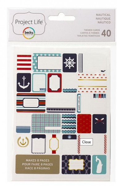 Beggy Higgins Project Life themed Cards Nautical (40 Stück) 97715