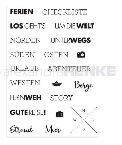 alexandraRENKE Clear Stamps Urlaub (D)