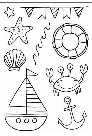 efco clear stamps Stempelset Strand 4511252