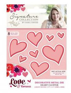 Crafters Companion Metallstanzschablonen Love & Romance Heart Cluster SD-L&R-MD-CLU