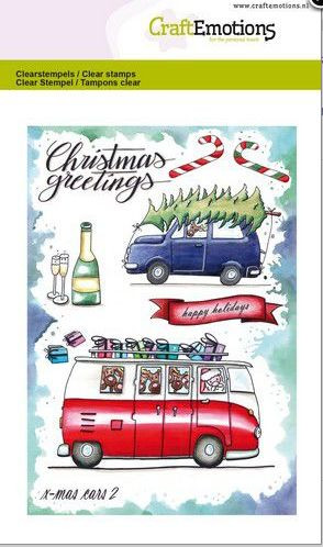 CraftEmotions Clear Stamps X-Mass Cars 2
