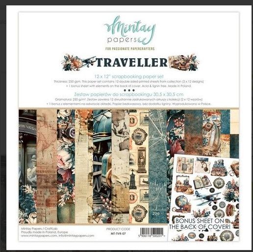 Mintay 12 x 12 Paper Set - Traveller
