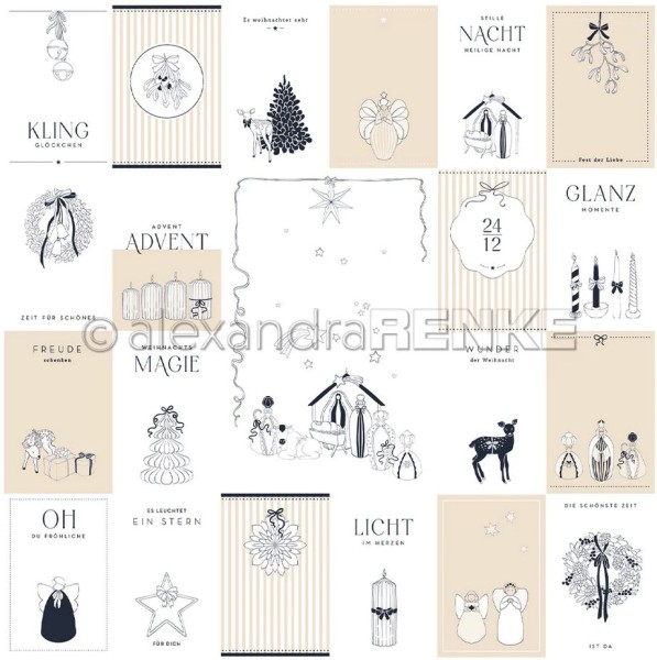 alexandraRENKE Designpapier Kärtchenbogen Weihnachtsmagie