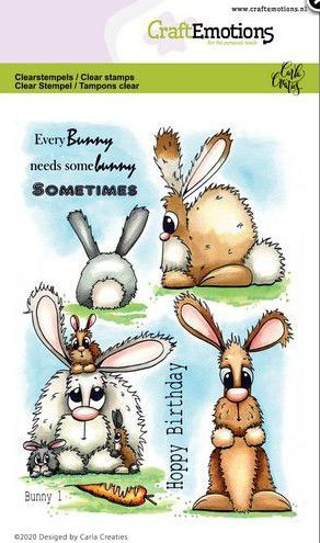 CraftEmotions clearstamps A6 - Bunny 1 Carla Creaties