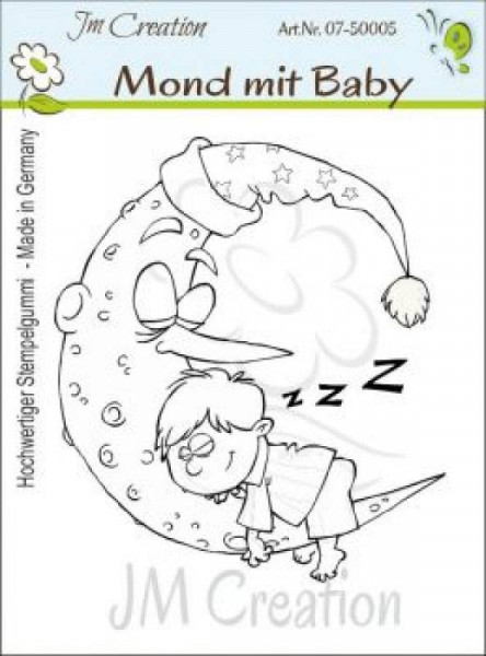 JM Creation Clear Stamp Mond mit Baby 07-50005