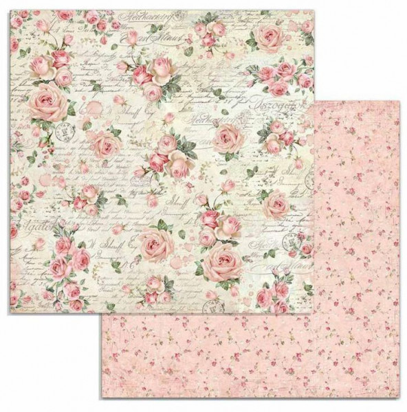 Stamperia 12x12 Double Face Paper rose Wallpaper