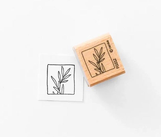alexandraRENKE Holzstempel 'Gräserornament Outline'
