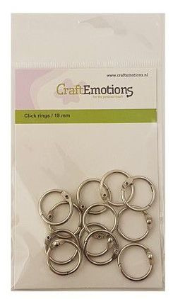 CraftEmotions Buchbinderringe 19 mm 12 Stck. silberfarben