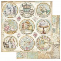 Stamperia Scrapbooking paper double face - Sleeping Beauty rounds Stamperia Scrapbooking paper double face - Sleeping Beauty rounds