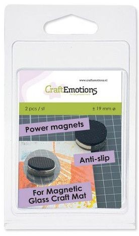 CraftEmotions 2 Powermagnete rutschfest für magn. Medienmatte ca 19mm