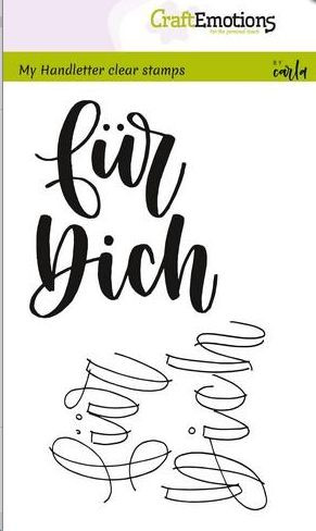 CraftEmotions Handletter clear stamps für dich