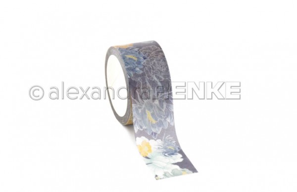 AlexandraRENKE Washi Tape ´Bloomy on Dark Petrol´