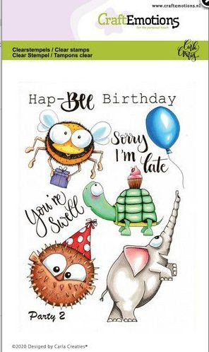 CraftEmotions clearstamps A6 - Party 2 Carla Creaties