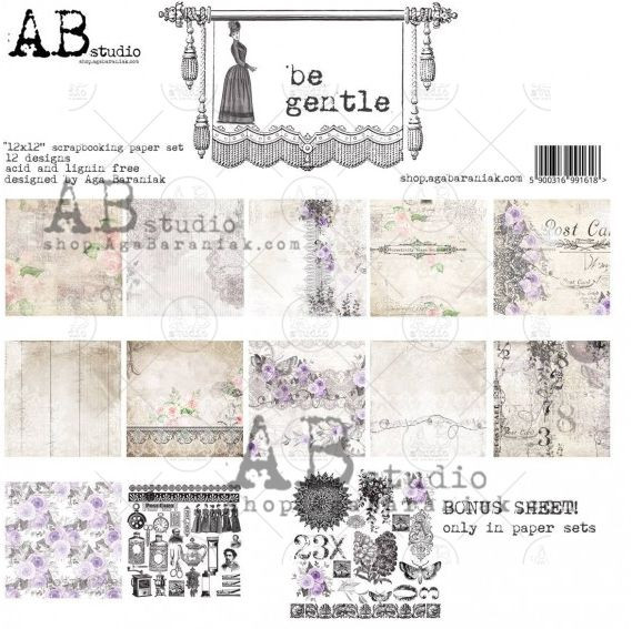 AB Studio paper pack be gentle 12x12