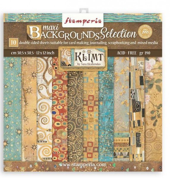 Stamperia 12x12 Paper Pad Background Selection Klimt