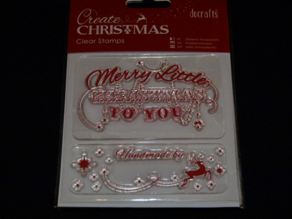 docrafts create christmas clear stamps merry christmas