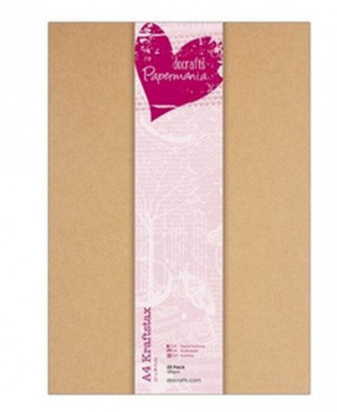 Papermania Kraftpapier DIN A 4 braun 25 Blatt