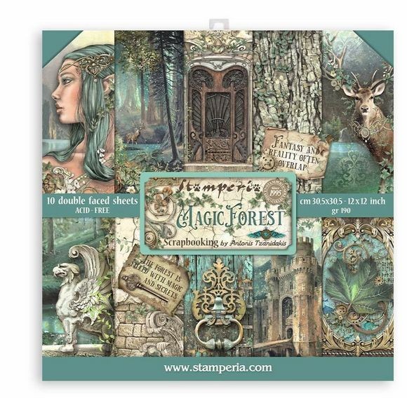 Stamperia 12x12 Paper Pack Magic Forest