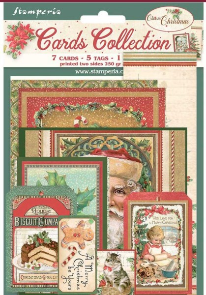 Stamperia Cards Collection - Classic Christmas